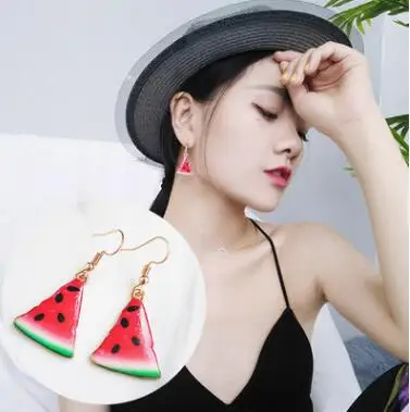 ED 080 2018 hot fashion cute fruit kiwi strawberry pine tomato cucumber orange earrings exquisite dragon gift factory | Украшения и