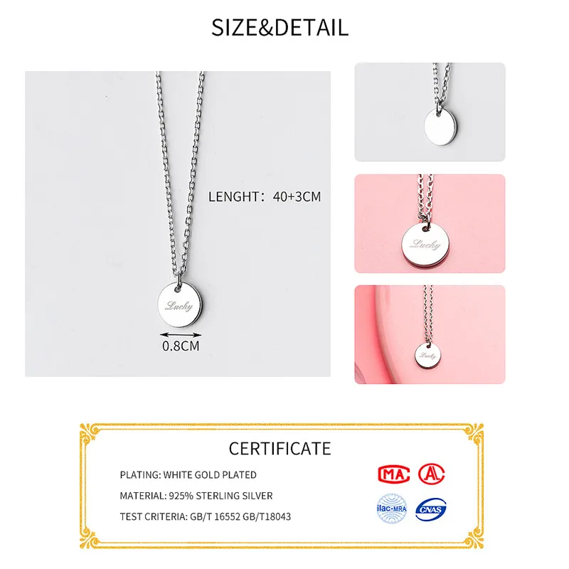INZATT, гарантия, настоящее 925 пробы, серебро, милые, Лаки, круглые подвески, благородные, очаровательные, для женщин, хорошее ювелирное изделие для подарка