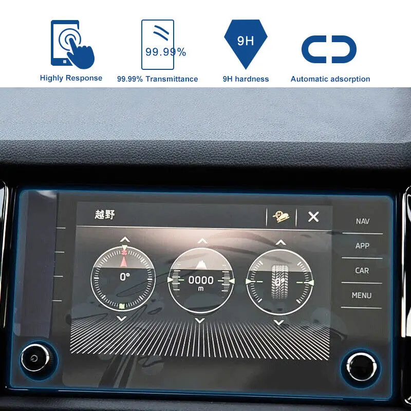 8 дюймов закаленное Стекло Экран протектор для Skoda Kodiaq Karoq автомобиля gps навигации Экран защитная пленка