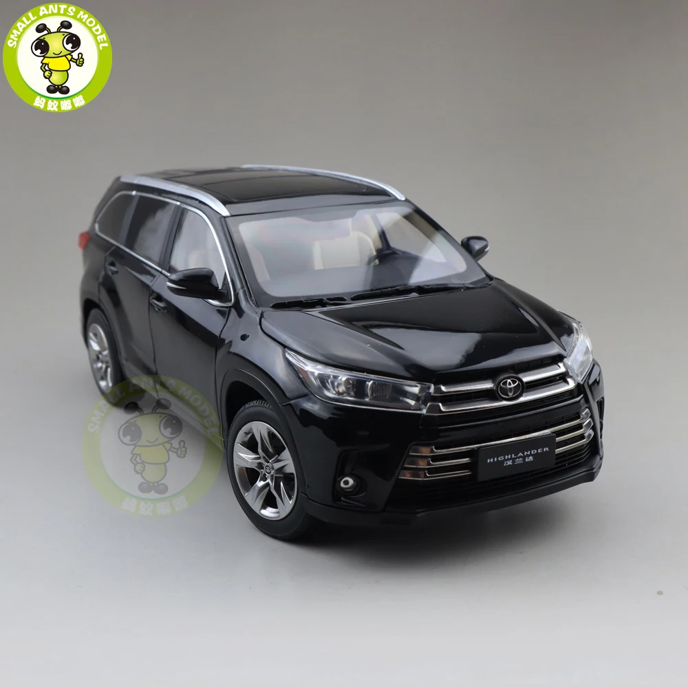 1/18 Highlander литая под давлением модель автомобиля SUV игрушки Детские подарки для мальчиков девочек черный