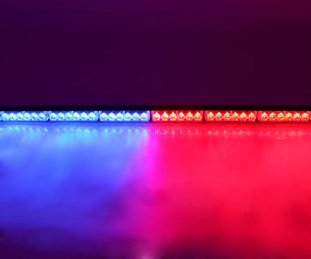 Half red Half Blue CIRION 31 см до 120 см светодиодный светильник бар пожарный мигающий полицейский авариПредупреждение пожарные лампы для стробоскопа Янтарный Белый Красный Синий - Цвет: Half red Half Blue