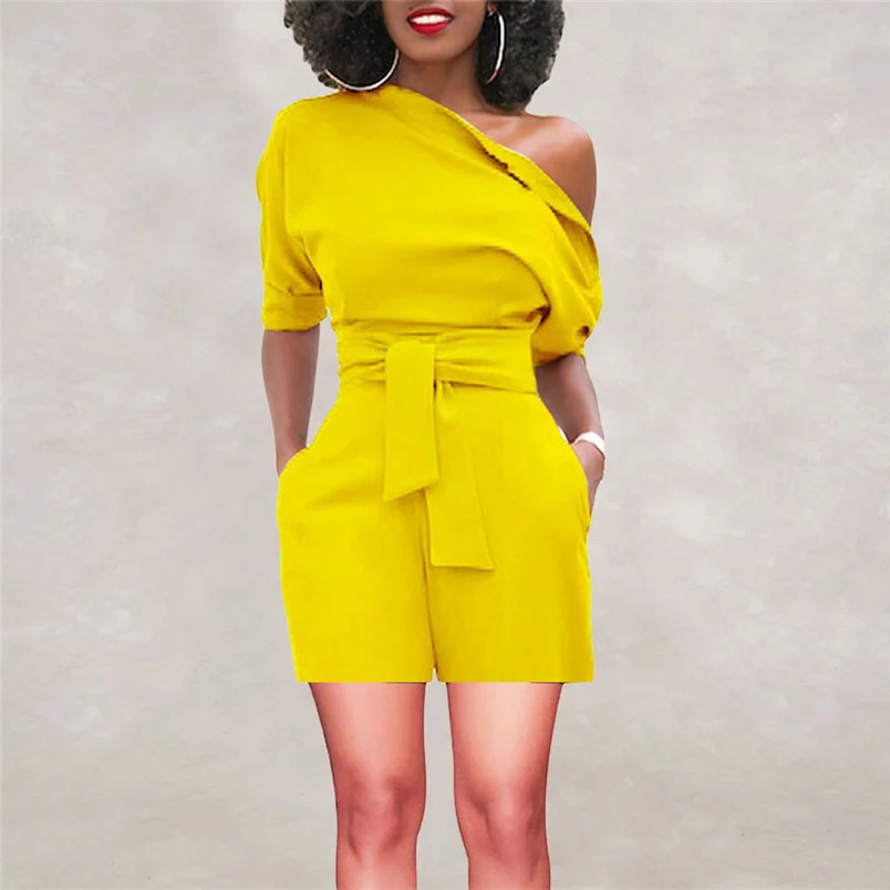 Горячая Распродажа 2019 Женский Летний комбинезон сексуальный короткий с