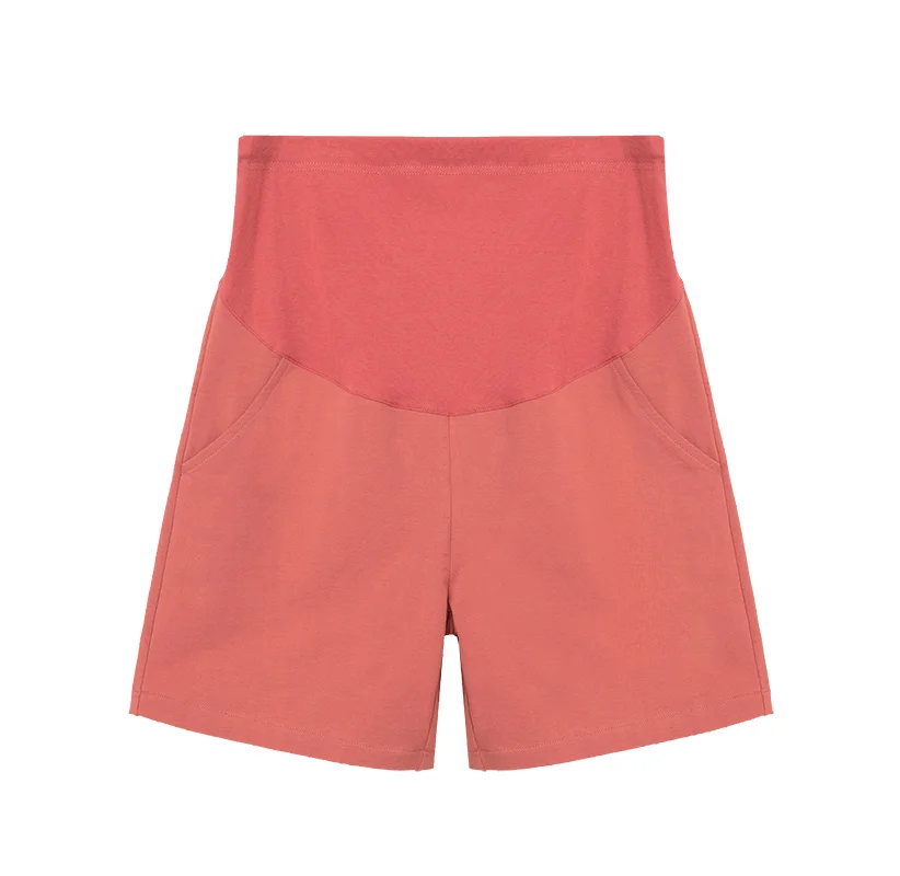 Летние модные шорты для беременных длиной 1/2 эластичная талия хлопковая одежда