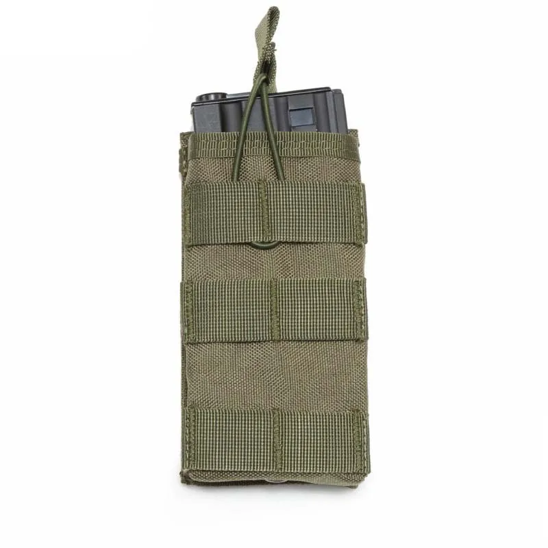 Green MOLLE тактический одиночный винтовка, подсумок AK AR M4 подсумок Airsoft в стиле милитари Охота Пейнтбол оборудование Мультикам - Цвет: Green