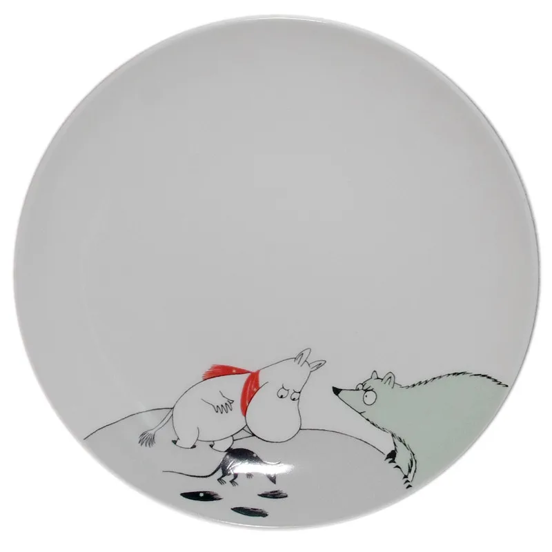 8 inch Moomin Prato Para Bolo обеденные тарелки Assiette тарелка для торта Supla Vajillas Ceramica Servis Tabaklari Servis Tabagi тарелки с рисунками - Цвет: 8 inch