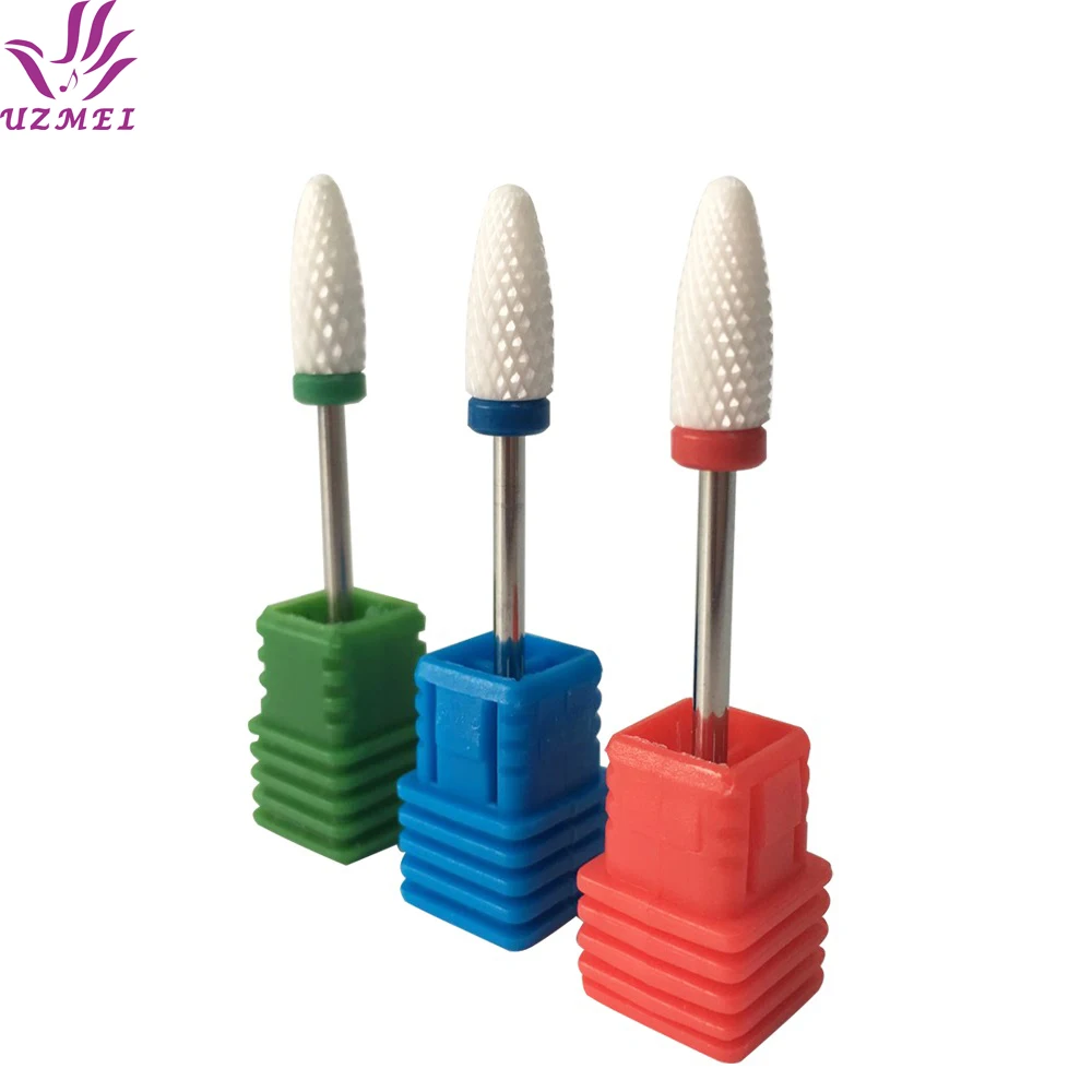 

1pcs Ceramic Nail Drill Bit Electric Manicure Pedicure Machine Nail Calluses Bit 3/32" Electric nail drill for nail art tools