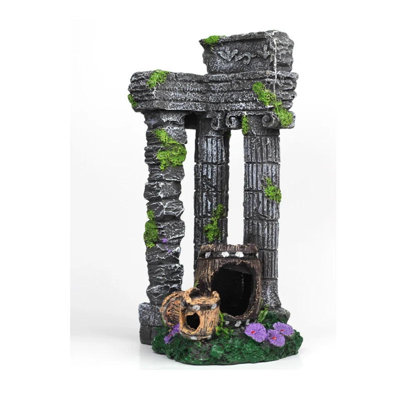 Размер L греческие руины храма Афина Римская империя остается 13*13*24 см украшения