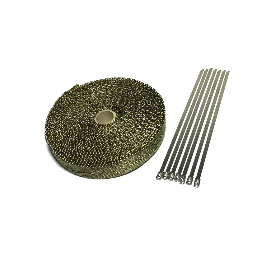 15 м/50 футов x 1 дюйм|exhaust wrap|titanium exhausttitanium exhaust heat wrap |