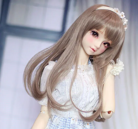 

BJD doll wigs long Gray brown hair available for 1/6 1/4 1/3 BJD SD DD MDD doll accessories