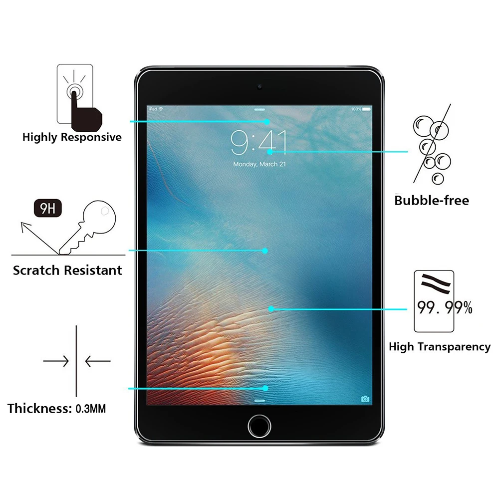Защитное стекло для iPad 9 7 Pro новинка 2017 2018 Air 2 Air2 5 6 5th 6th закаленное защита экрана