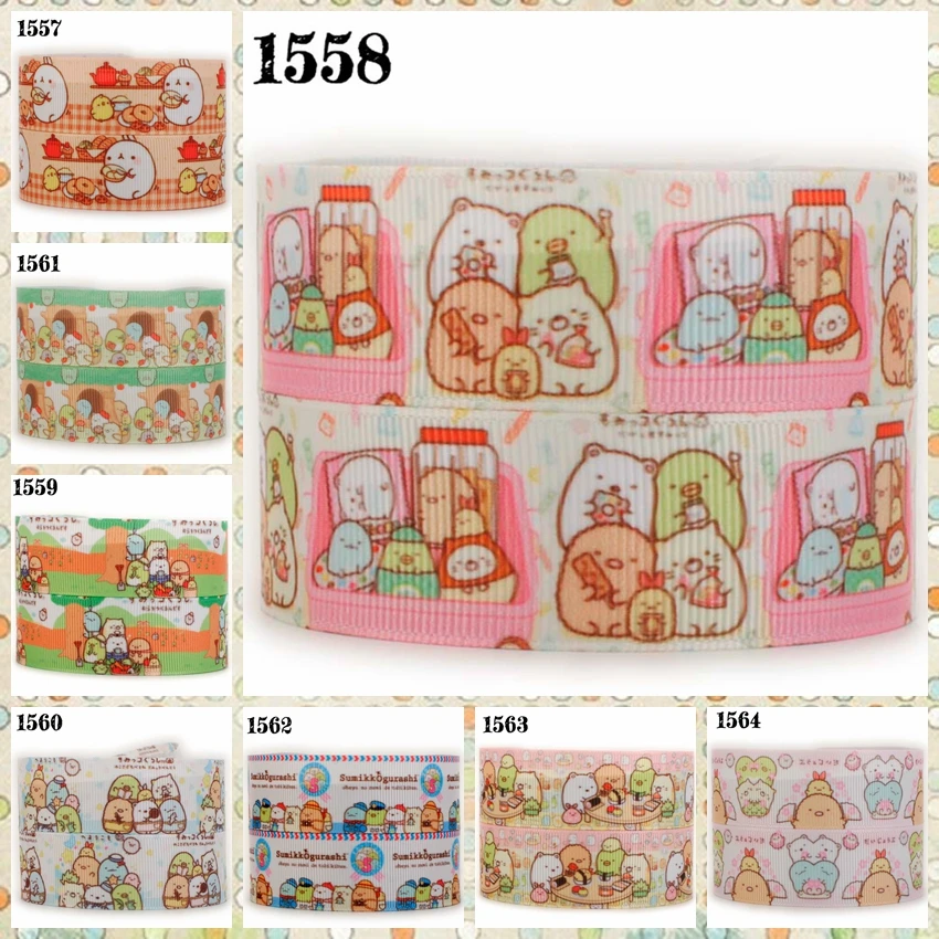 Новинка 50 ярдов живой мультфильм sumikko gurashi шаблон печати grosgrain ленты бесплатная