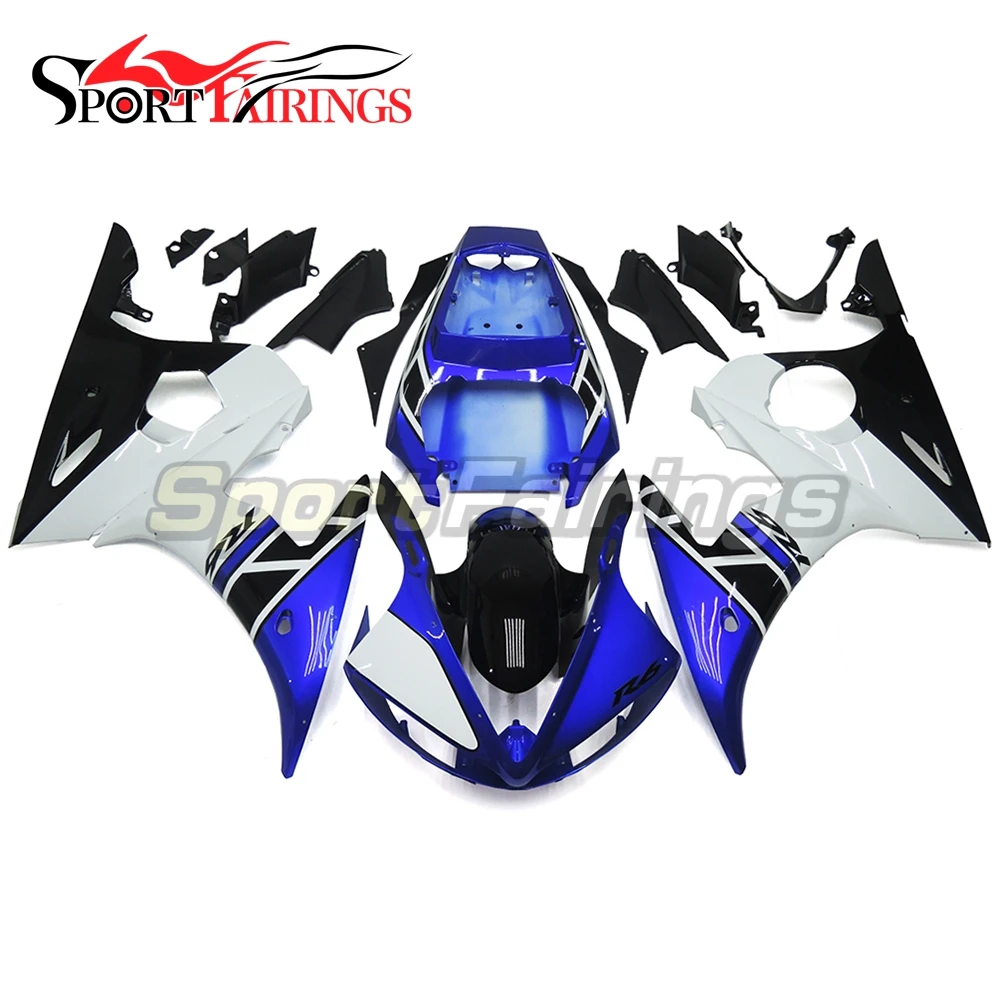 

ABS Injection Fairings For Yamaha YZF600 R6 05 2005 Plastic Motorcycle Fairing Kit Bodywork Cowling Full Blue White Black Cover