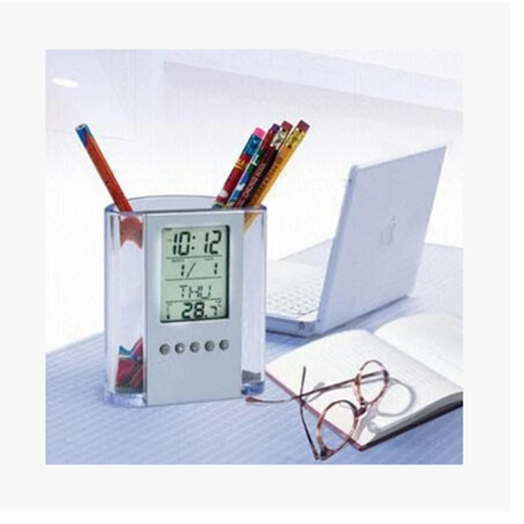 Цифровой термометр с ЖК-дисплеем настольный ручкой/карандашом ЖК-дисплей