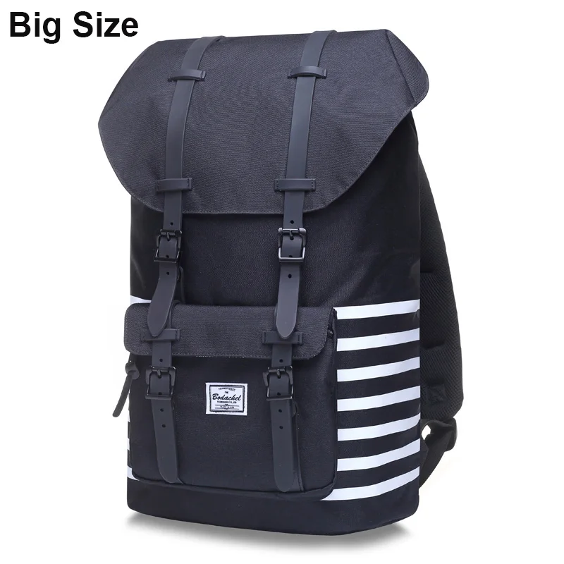 Black n thin stripes Рюкзак для путешествий Bodachel для мужчин и женщин, 15,6 дюймов, рюкзак для ноутбука, мужской Большой Вместительный рюкзак, туристический рюкзак - Цвет: Black n thin stripes