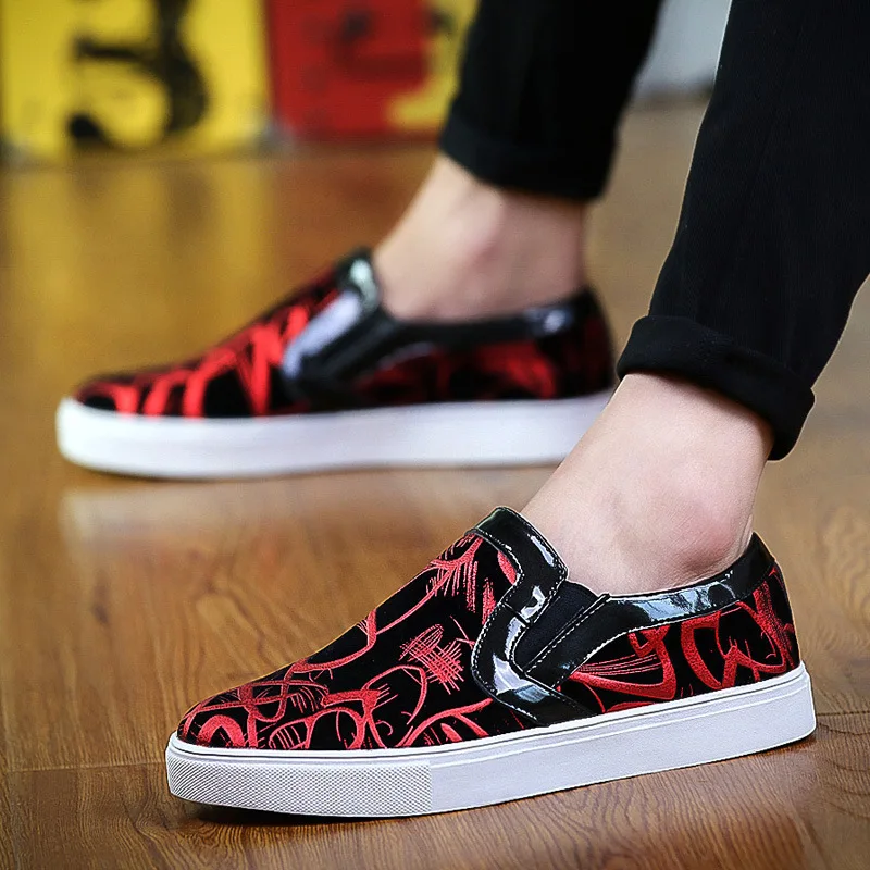 Новинка 2019 года весенние кроссовки с принтом мужская повседневная обувь без