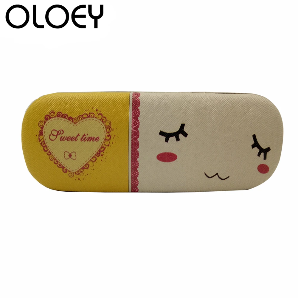 OLOEY 2018 женский мультяшный Чехол для очков с узором в форме сердца девушек очки