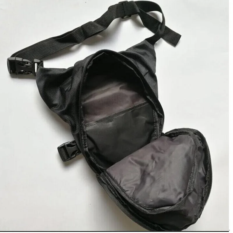 Нейлоновая многофункциональная сумка fannypack для мужчин черная поясная мотоцикла