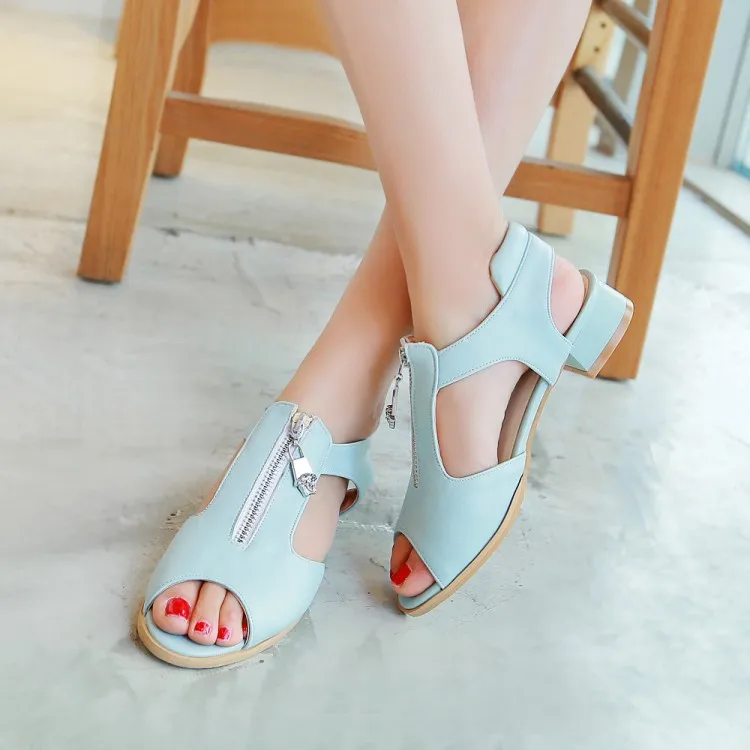 Женские босоножки на низком каблуке 0 3 см с открытым носком|summer shoes|sandalias mujersapato