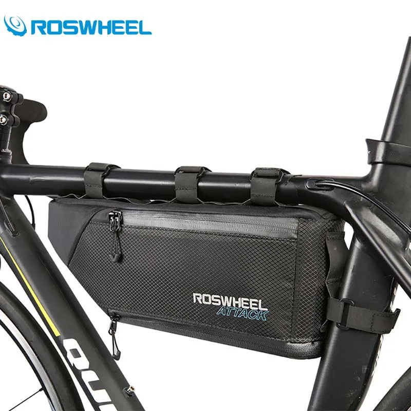 121371 Roswheel, велосипедная сумка, водонепроницаемая, MTB, для шоссейного велосипеда, седло, сумка для велоспорта, верхняя передняя рама, сумка для руля, Аксессуары для велосипеда - Цвет: 121371