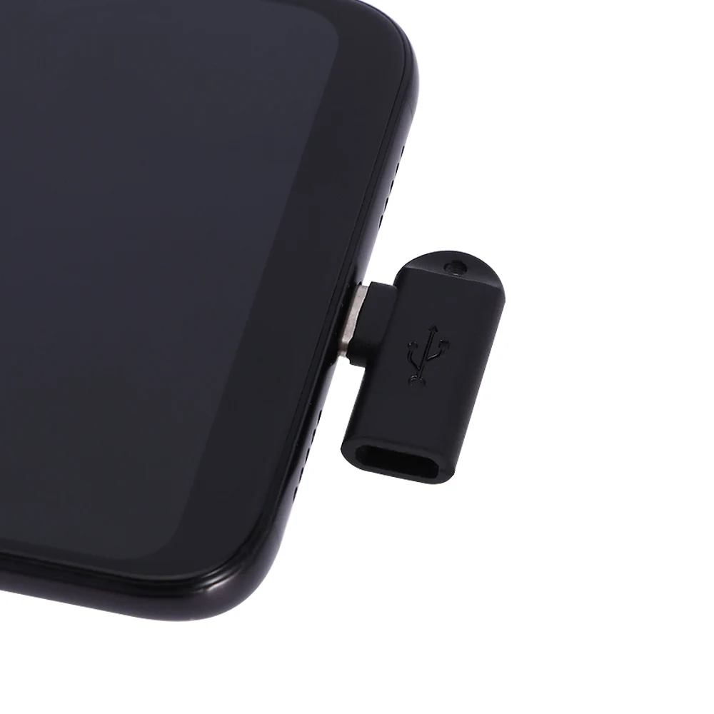 1 шт., 90 градусов, Тип C, мужчина к Micro USB, Женский адаптер для синхронизации данных и зарядки, адаптер для ноутбука/ПК, компьютер, черный, белый