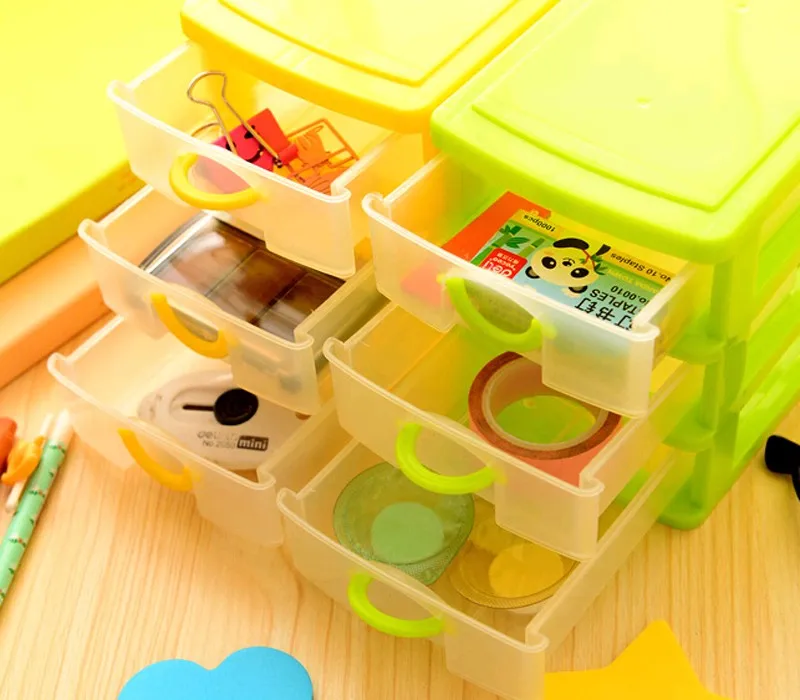 Мини Портативный бабочка макияж Настольный ящик для хранения пластиковый