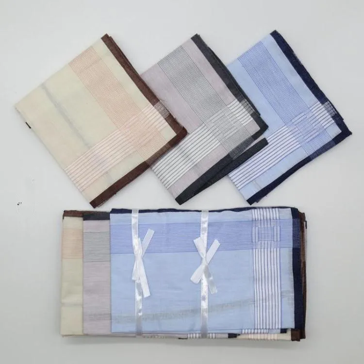 Ткань из чистого хлопка Классический носовой платок для среднего возраста