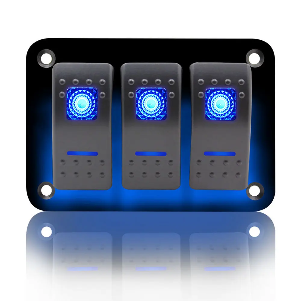 Автомобильный выключатель Универсальный светодиодный переключатель 3 Gang |