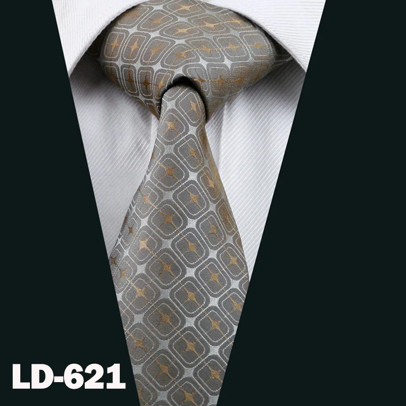 LD-621 29 Colors Classic Red Wedding Ties For Men Gifts Party Fashion Designer Gold Teal Solid Silk Men Neckties 8.5cm Dropshipping Tie - Цвет: LD-621