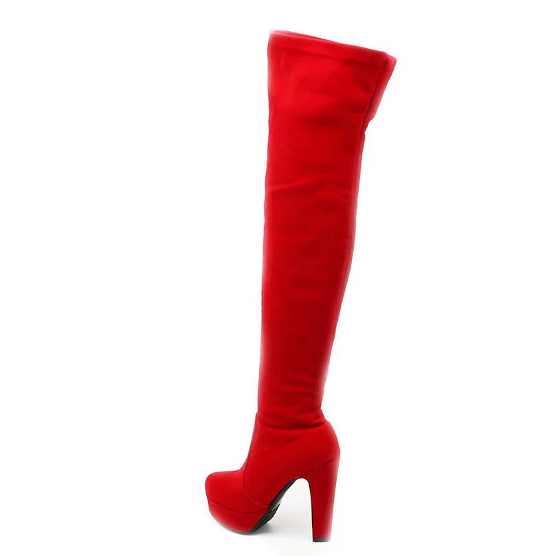 ZALAVOR Size 33-43 Woen Over Knee Platform Boots Zipper High Heel Warm Fur Shoes Cold Winter Long Botas Women Footwears | Обувь
