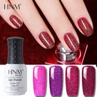 Неоновый Блестящий Гель-лак для ногтей HNM, 8 мл, Гель-лак для ногтей, удаляемый замачиванием, блестящий яркий Гибридный лак, гибридный лак на удачу, Полуперманентная покраска, Гель-лак