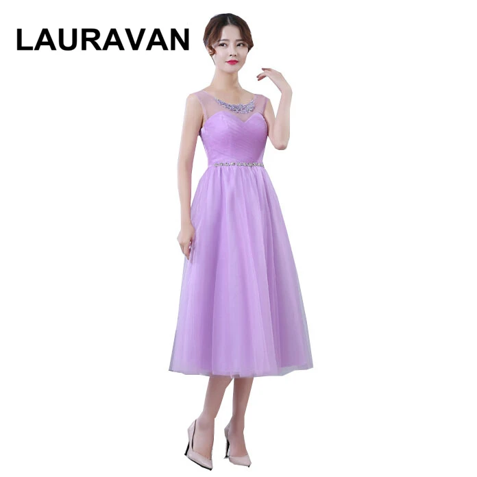 

lady girl size 8 formal elegant simple short lavender light purple champagne sexy tea vestidos bridesmaid dresses s dress