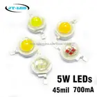 Светодиодный светильник высокой мощности, 5 Вт, 600 мА, 700 мА, 45 мл, 45 мл, белый, теплый, красный, синий, зеленый, розовый