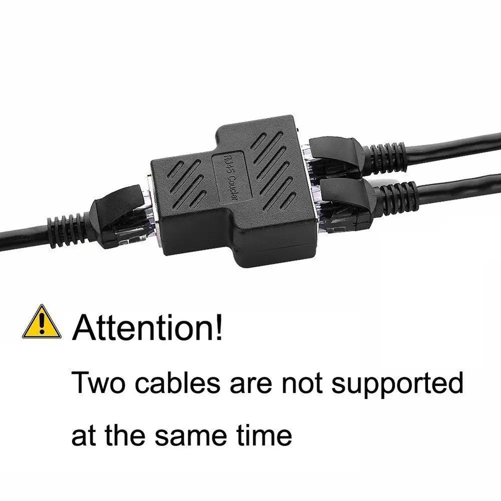 RJ45 Сплиттер Адаптер 1 до 2 двойной женский порт CAT 5/CAT 6 LAN разъем Ethernet сетевой