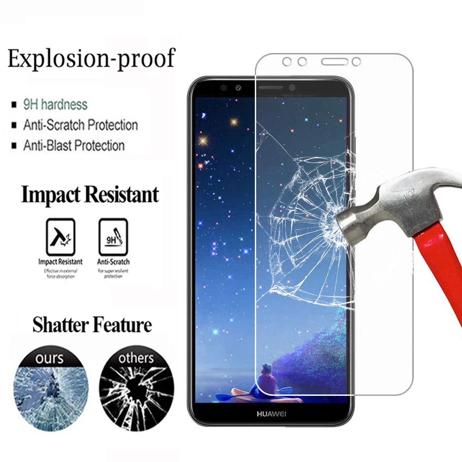 Защитное стекло для Huawei Y6 Prime 2018 пленка закаленное huaway y3 y5 y7 y9 2017 защита экрана huwei y