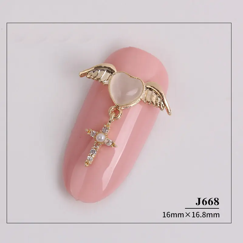 10 шт./лот 3D Tassel Pendant сплав для маникюра декоративный Циркон Стразы и жемчужины аксессуары для ногтей аксессуары со стразами Подвески - Цвет: J668