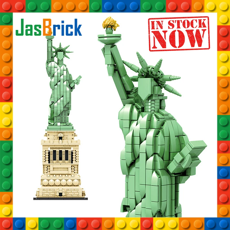 1685 шт Статуя Свободы в стиле городской зодчества Совместимая модель Legoing City America