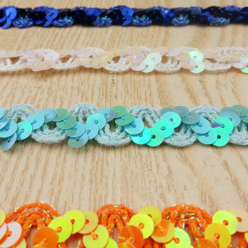 Кружевная лента с блестками 12 м/лот 1 5 см