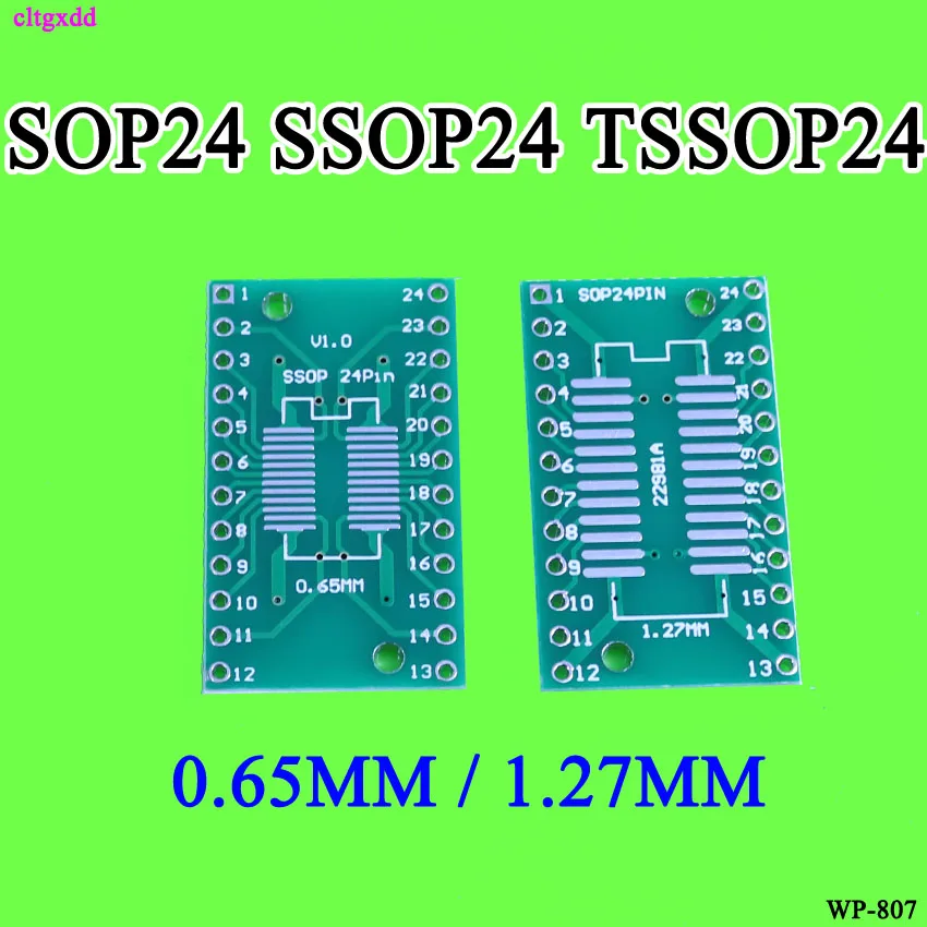 10 шт. SOP24 SSOP24 TSSOP24 к DIP24 печатная плата SMD для DIP 0 65 мм/1 27 мм до 2 54 Pin шаг