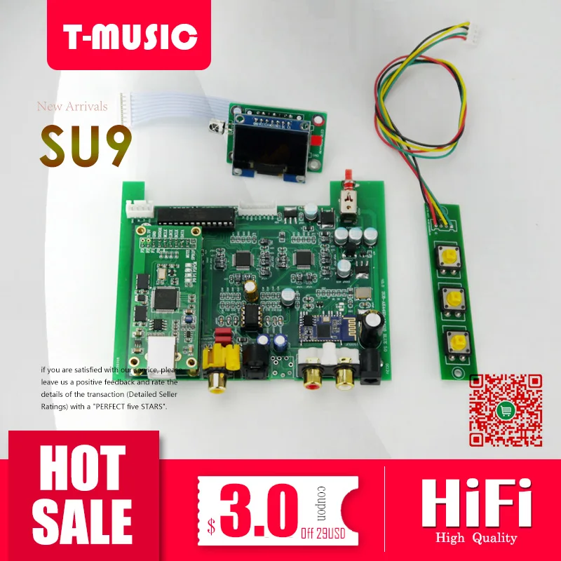Двойной AK4493 + Bluetooth 5 0 Amanero USB DAC декодер плата поддержка коаксиальный/оптический/USB
