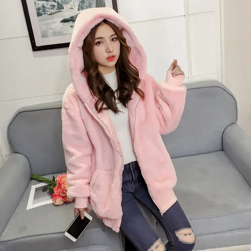 Женская куртка на молнии с капюшоном свободная в Корейском стиле весна лето 2018