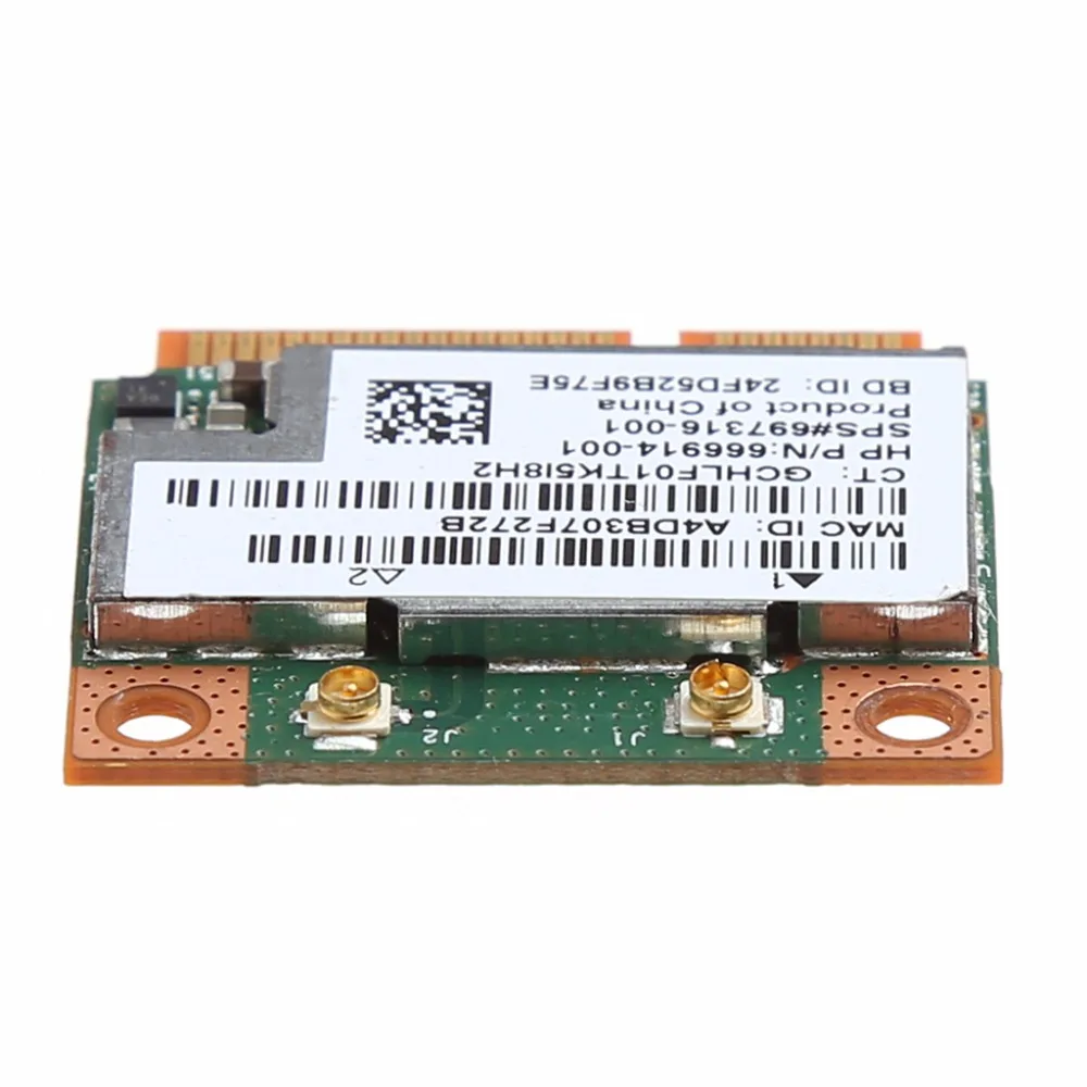 - PCI-E, 2, 4 + 300 , 802.11a/b/g/n, Wi-Fi, Bluetooth 4, 0,  HP BCM943228HMB SPS 718451-001