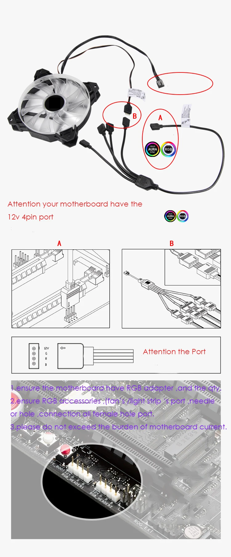 Цветная(RGB) отклонения в размерах на 1-2/3/4/6 aura кабель расширения для MSI/ASUS материнская плата двойной женский порт aura линия материнская плата rgb удлинитель 12v 4pin