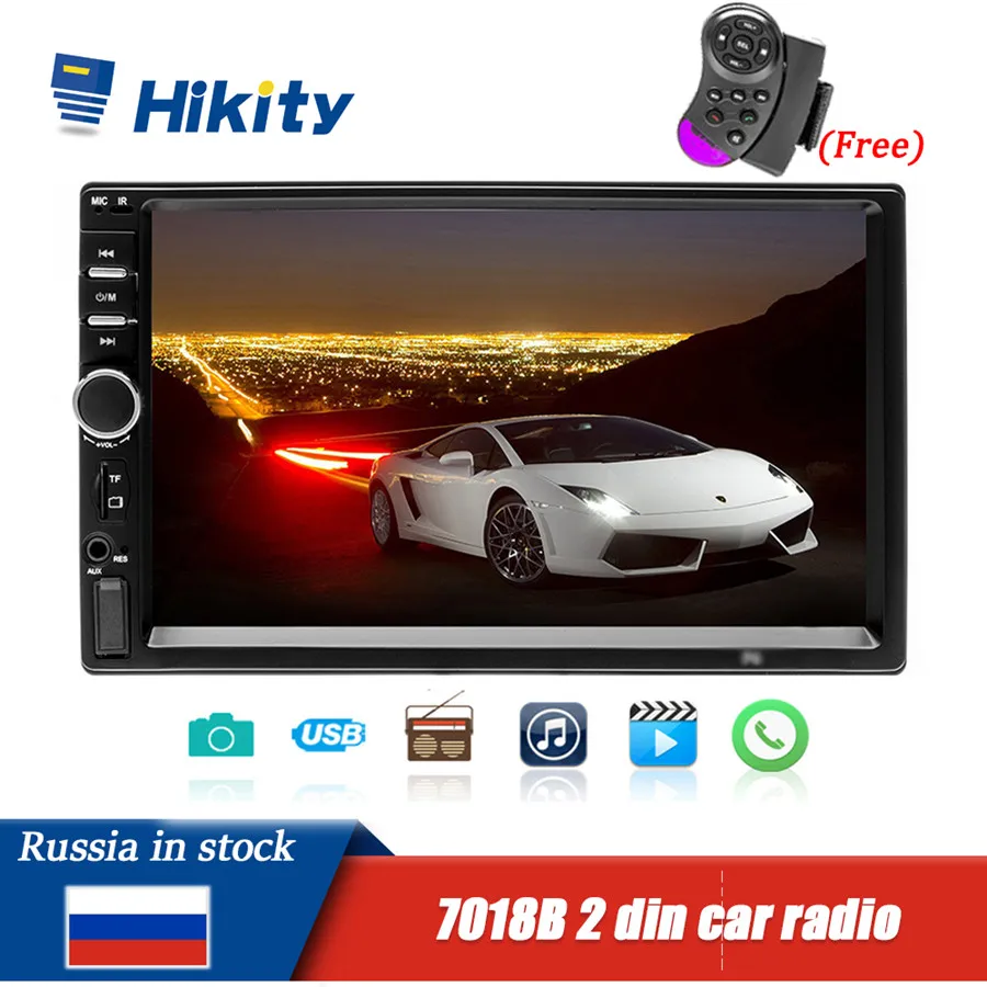 Автомагнитола 2 Din Mp5 плеер Bluetooth Handsfree сенсорный экран авто радио обратное изображение поддержка камеры заднего вида Mirrorlink 7018B