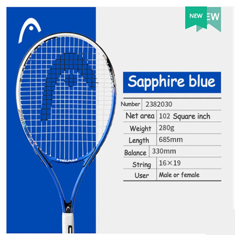 Sapphire blue Профессиональная теннисная ракетка, технический тип, углеродный алюминиевый сплав, Спортивная ракетка для взрослых, для начинающих тренировок - Цвет: Sapphire blue