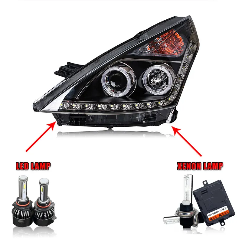 2 шт. светодиодный фары для Nissan Altima 2008-2012 светодиодный Автомобильные фары ангельские глазки комплект ксеноновых фар, Высокопрочная конструкция протовотуманная подсветка Габаритные огни - Цвет: LED HighBeam