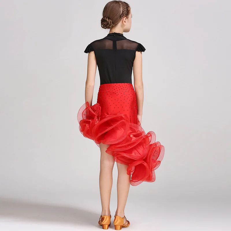 

New Latin Dance Dress Girls Profession Latin Competition Dress Kids Performance Wear For Rumba/Tango/Salsa/Samba Dance DQL541