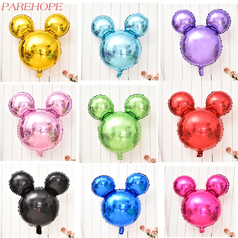 34 ''большие в форме головы Микки Фольга надувные шары Mickey Мышь на день рождения надувные шарики Baby Shower День рождения украшения для детей