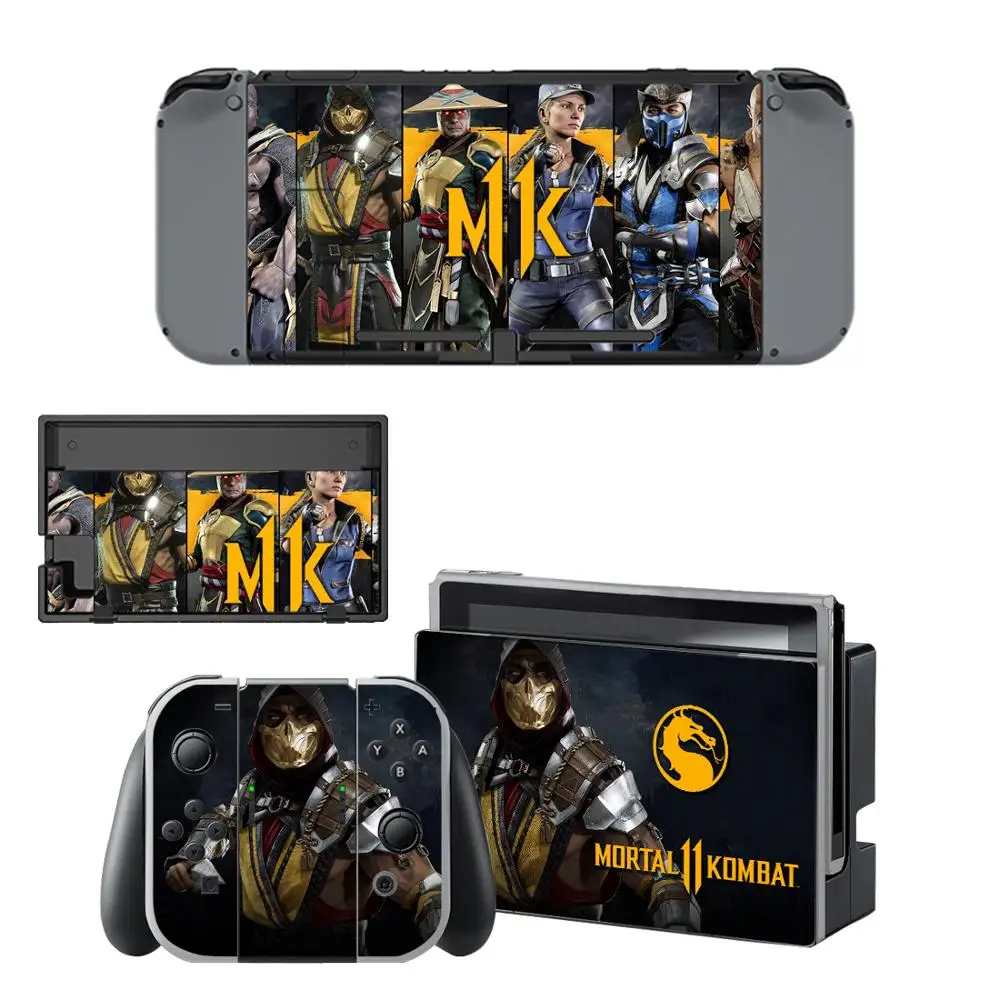 Наклейка Mortal Kombat наклейка для Nintendo Switch консоли NS и винилового контроллера Joy-Con |