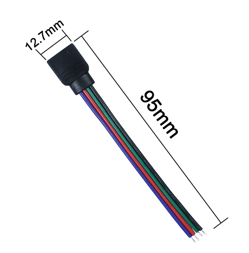 1Pcs/lot 4pin PCB board connector wire LED RGB Light Strips Female Connector Wire Cable For SMD 5050/3528 Strip light | Обустройство
