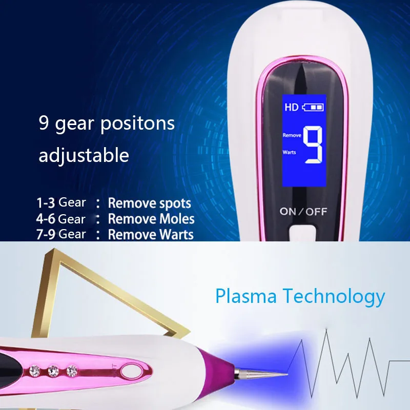 USB перезаряжаемая лазерная ручка с ЖК дисплеем для удаления веснушек родинок